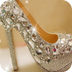 水晶珍珠高跟鞋